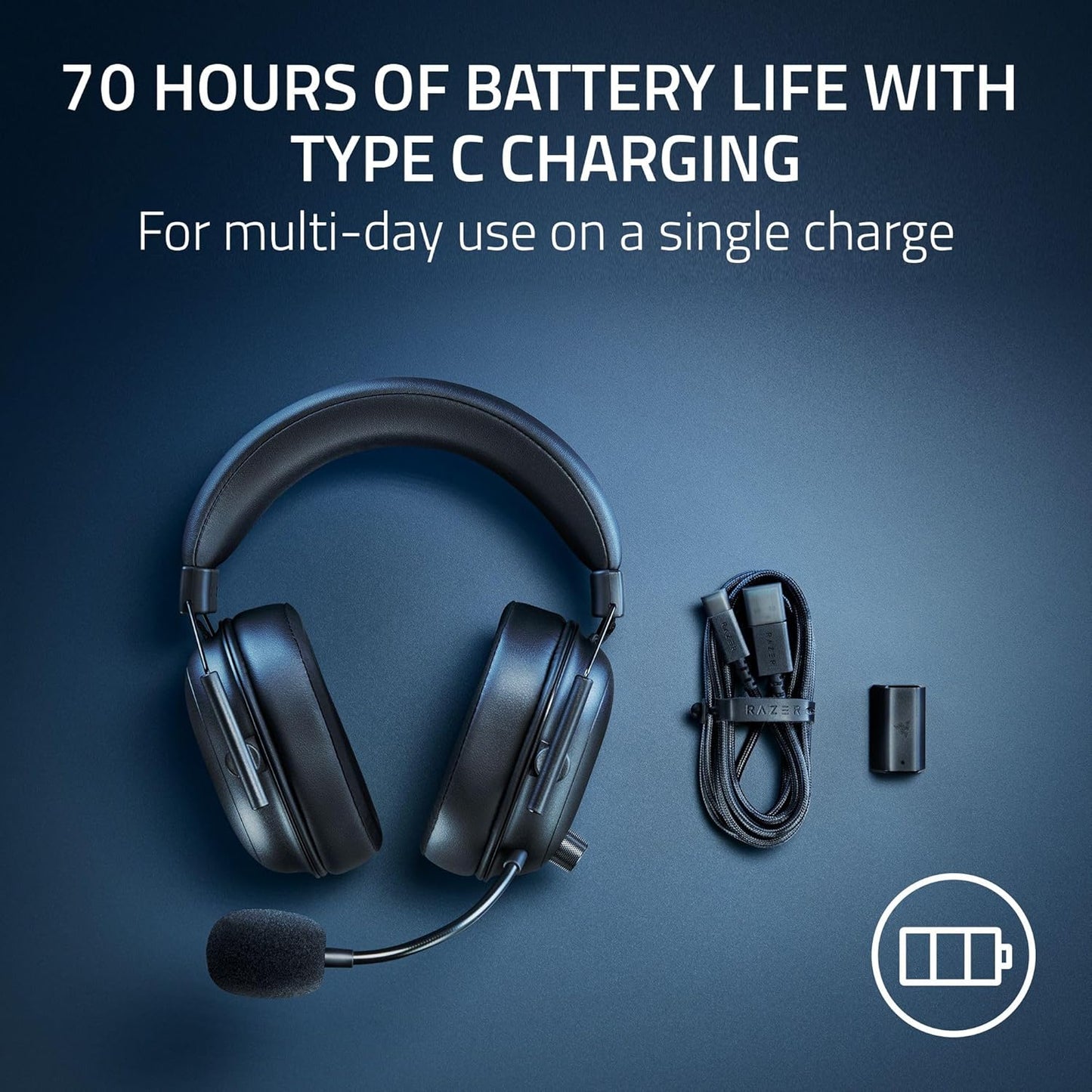 Razer BlackShark V2 HyperSpeed Wireless Gaming Headset Renewed