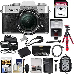 Fujifilm K-106405-03 X-T30 18-55mm Lens Kit (Silver)