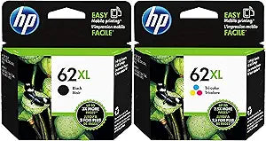 HP 62XL Black/Color Ink Cartridge Combo Pack - High Yield