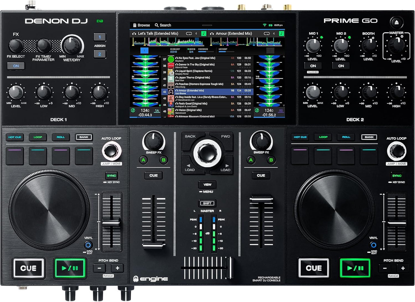 Denon DJ PRIMEGO Portable DJ Controller Mixer WIFI Streaming