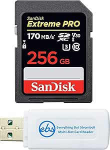 SanDisk 256GB Extreme Pro SD Card for Canon Cameras + Reader — main product image