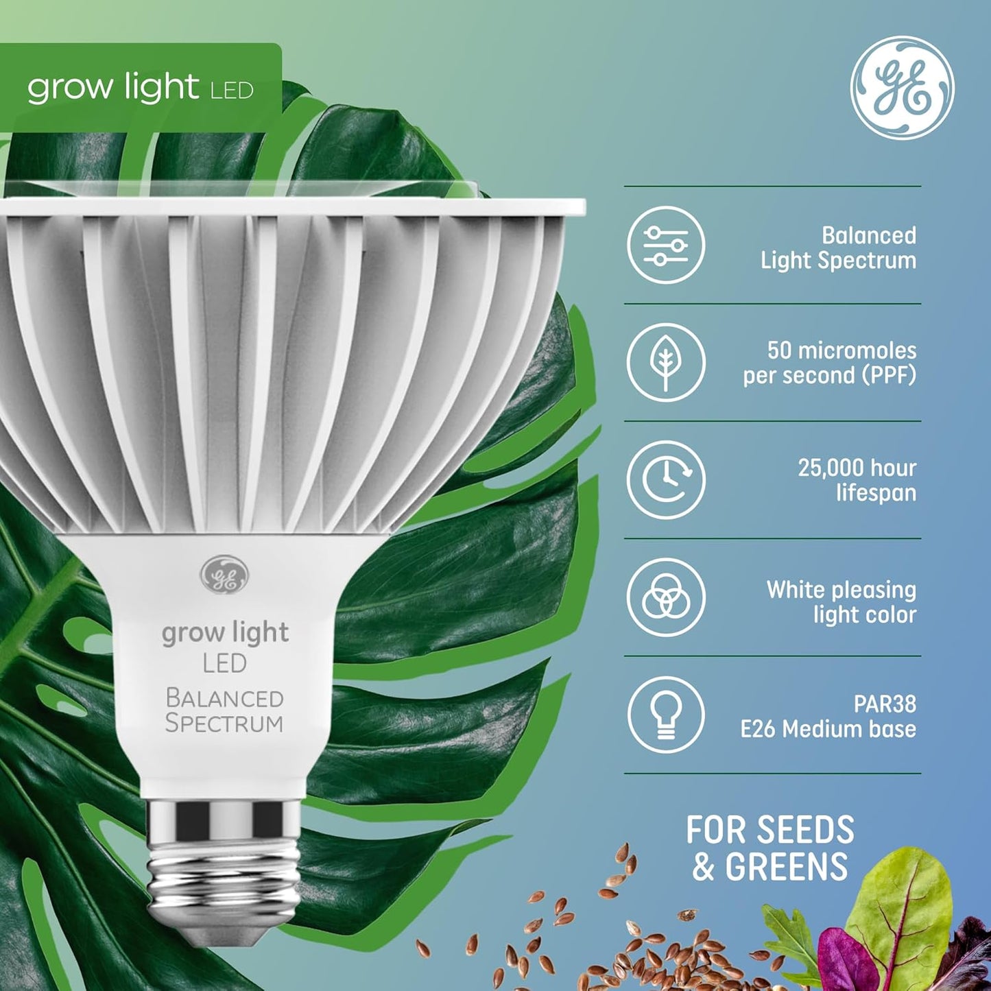 GE 93101232 Grow LED PAR38 Flood Light