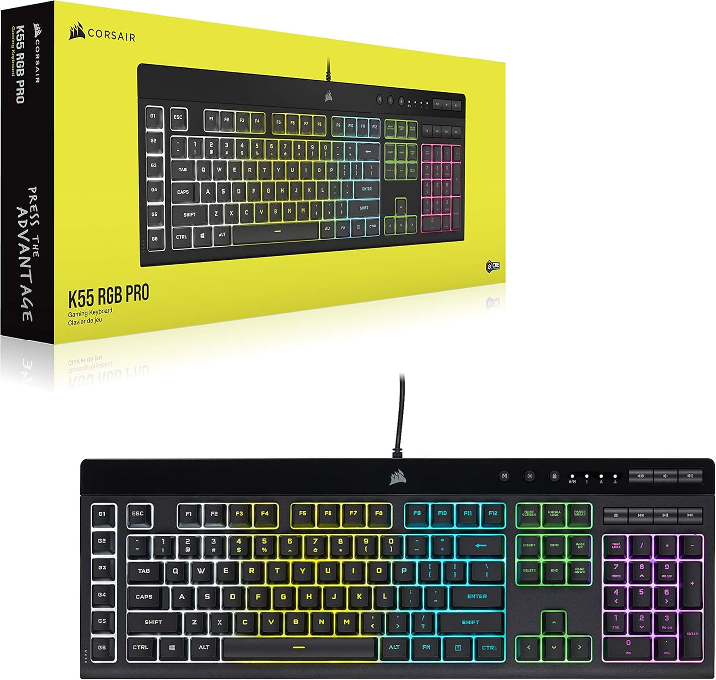 Corsair CH-9226765-NA/FF K55 RGB Pro Gaming Keyboard