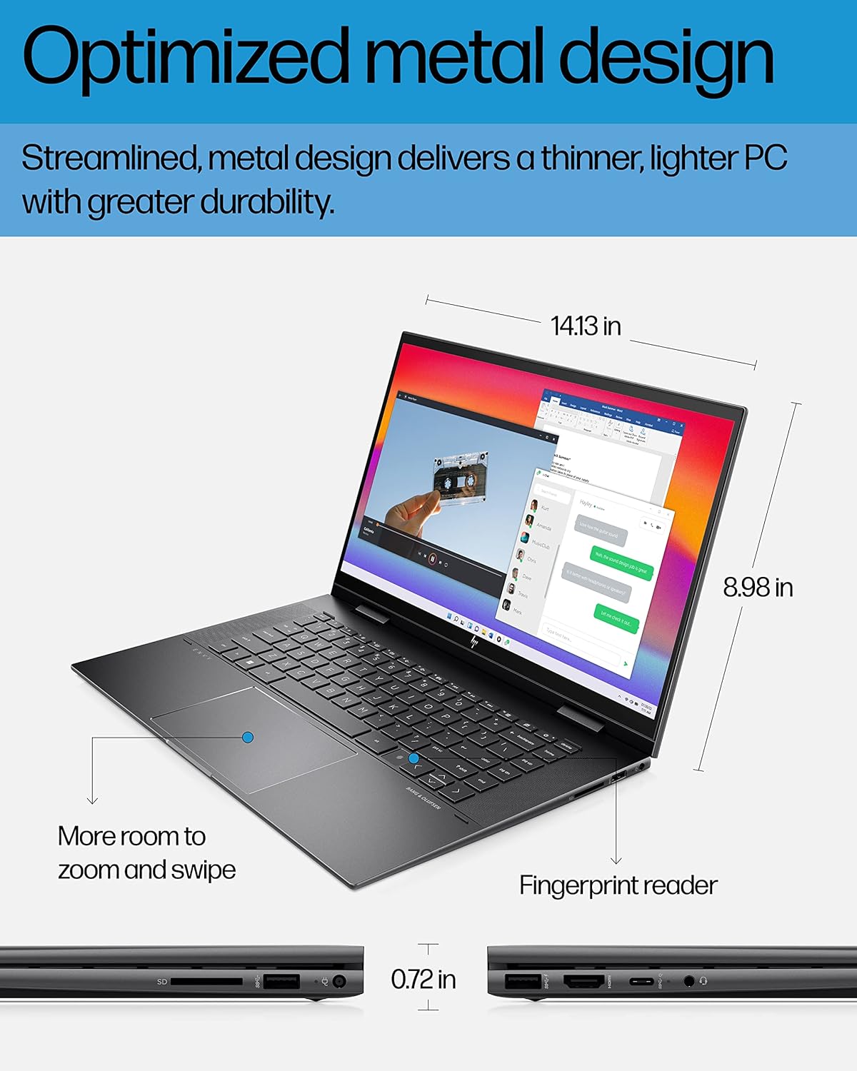 HP 15-eu1010nr ENVY x360 Ryzen 5 Convertible Laptop