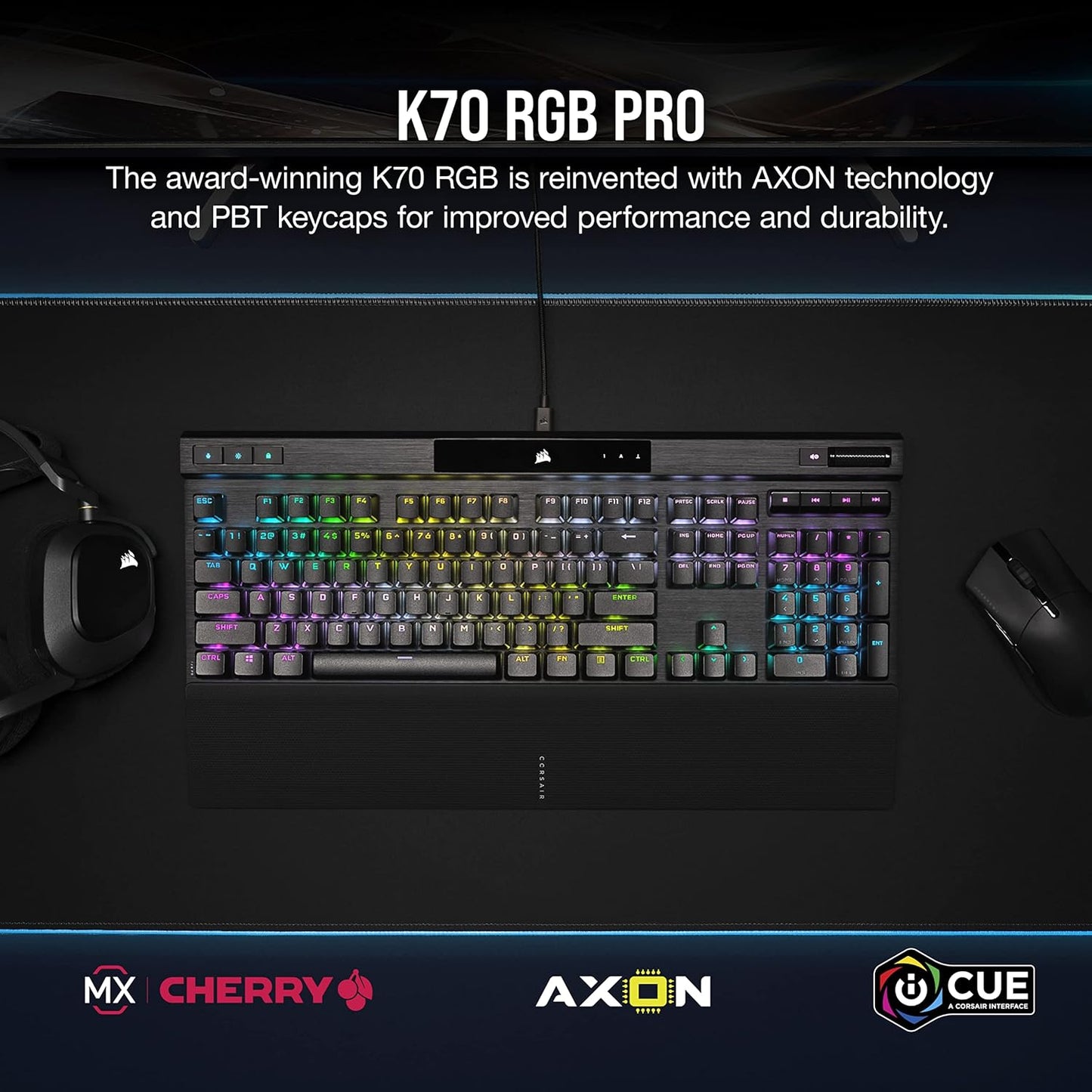Corsair CH-9109410-NA K70 RGB PRO Cherry MX Red Gaming Keyboard