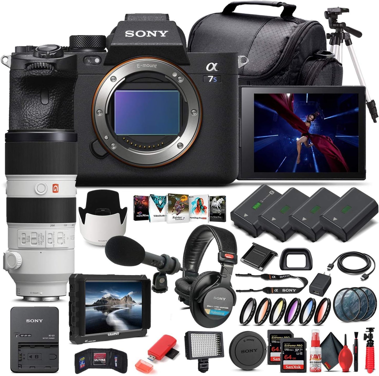 Sony ILCE7SM3/B Alpha a7S III Mirrorless Camera Bundle Renewed