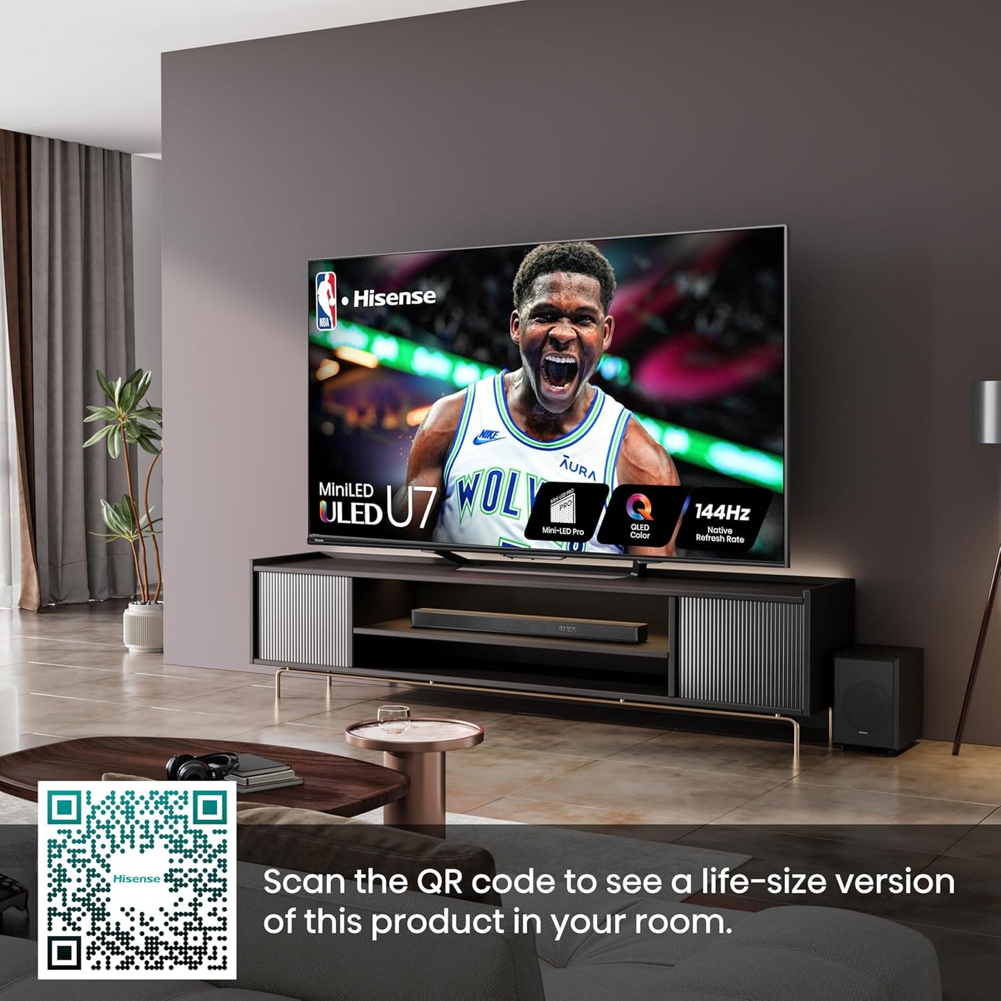 Hisense 55U7N 55-Inch Mini-LED QLED 4K Google TV