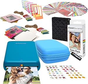 Polaroid AMZASK1MP01BL ZIP Wireless Photo Printer Starter Kit