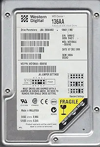 Western Digital WD136AA-00AFA0 13.6GB IDE Hard Drive