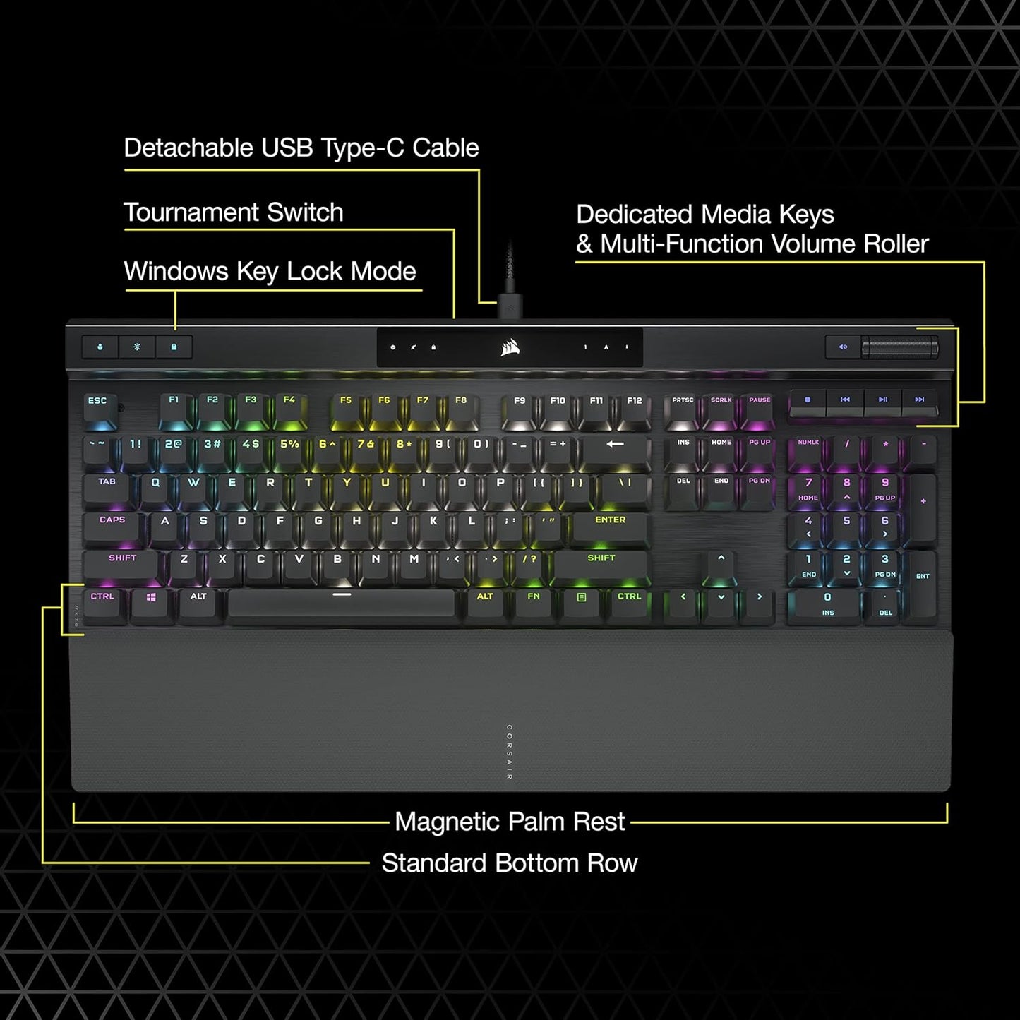 Corsair CH-9109410-NA K70 RGB PRO Cherry MX Red Gaming Keyboard
