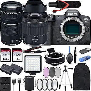 Canon EOSR5 - RF 24-105mm Mirrorless Camera Bundle