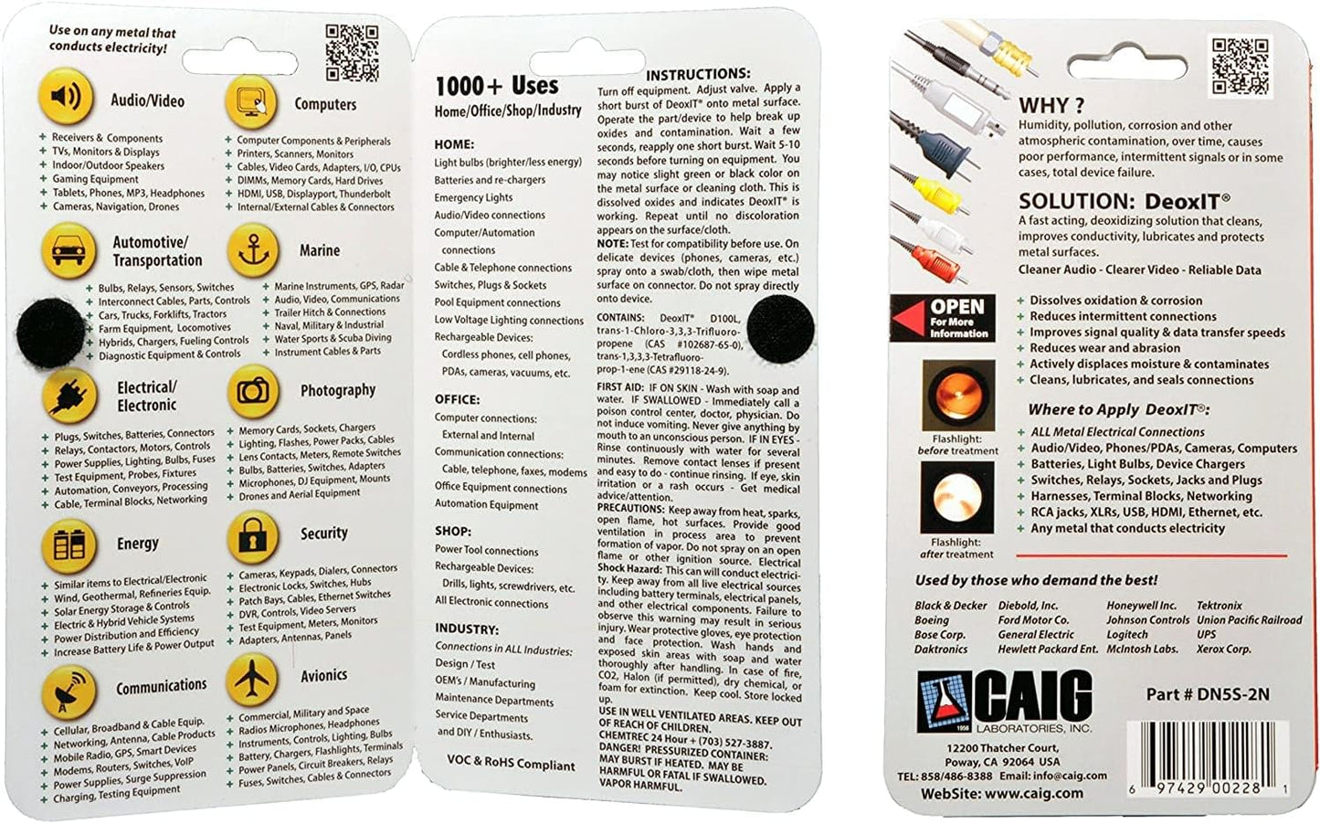 CAIG Laboratories DN5MS-15 DeoxIT Contact Cleaner Mini-Spray