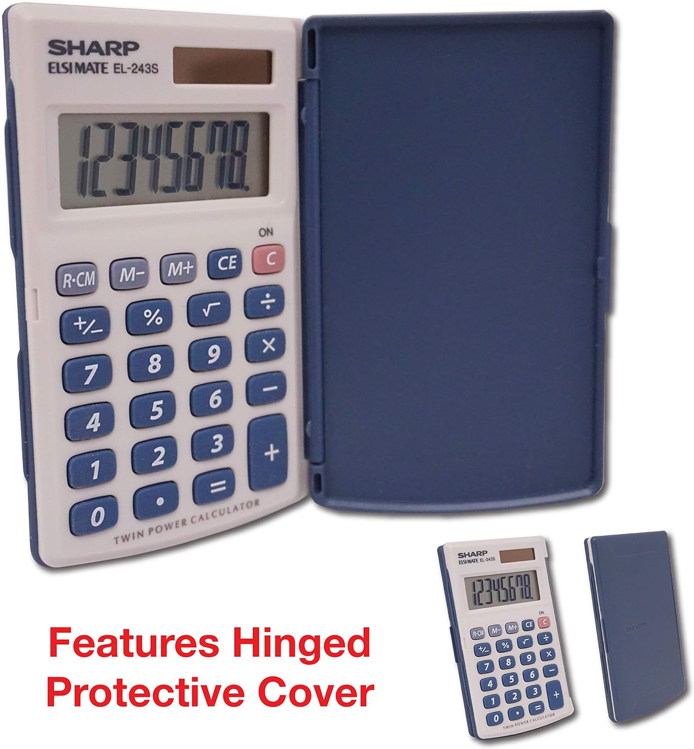 Sharp EL-243S/EL-243SB 8-Digit Twin Powered Calculator