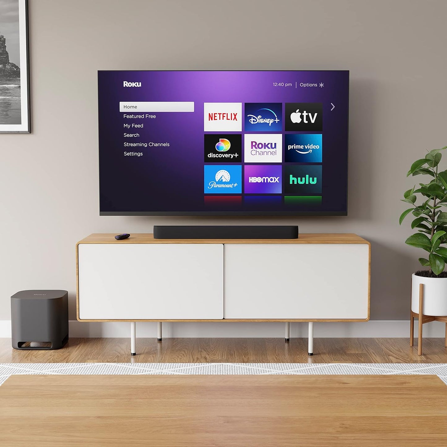Roku Streambar Pro Renewed 4K HDR Soundbar with Wireless Bass