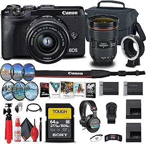 Canon EOS M6 Mark II Mirrorless Bundle (Renewed)