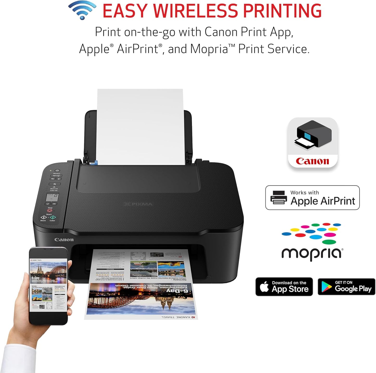 Canon 4977C002 PIXMA TS3520 Wireless All-in-One Printer - Black