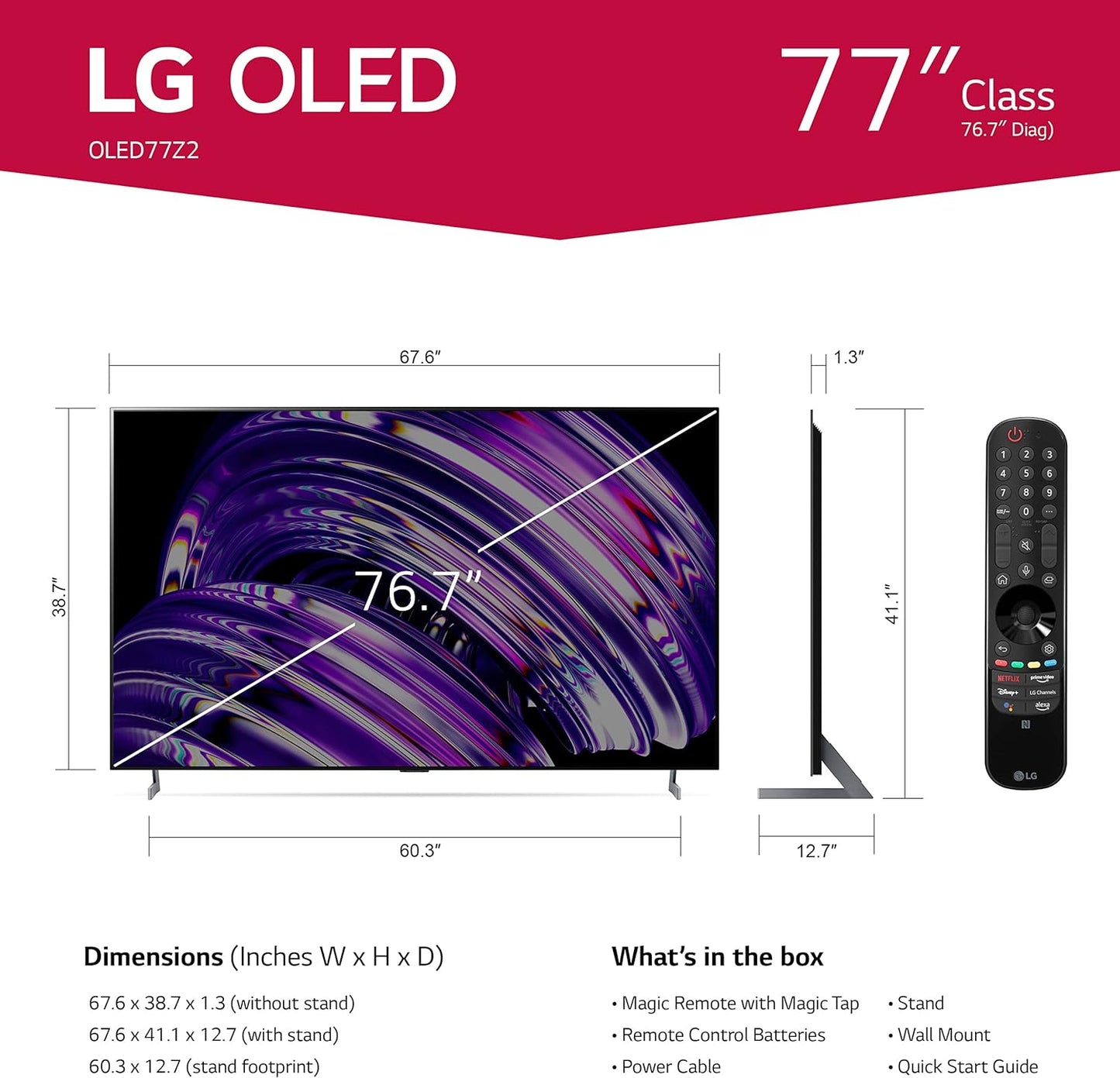 LG OLED77Z2PUA 77" 8K Smart OLED TV Alexa Built-in