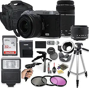 Canon M6 Mark II Mirrorless Camera Dual Lens Bundle