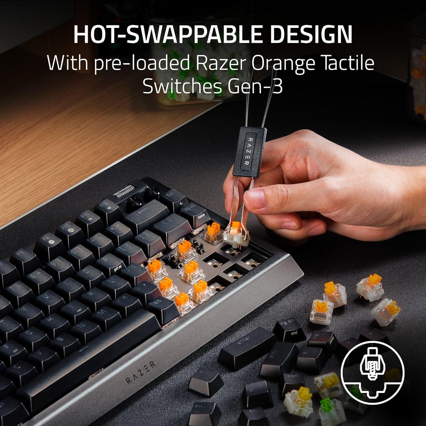 Razer RZ03-05150200-R3U1 BlackWidow V4 Mini Wireless Gaming Keyboard