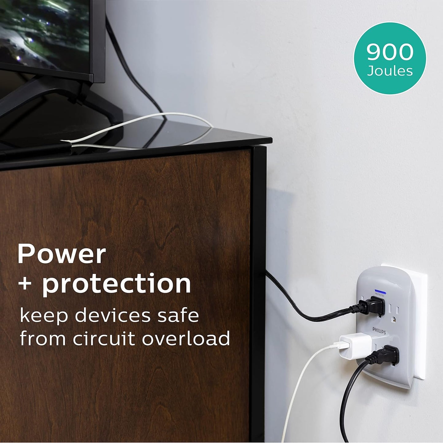 Philips Philips 6-Outlet Surge Protector 900 Joules 2-Pack