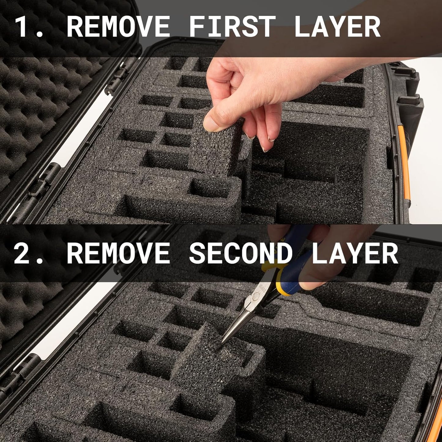 Pelican Vault Pistol Case - Pre-Cut Foam - Custom