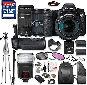 Canon Can 6D DSLR Camera Lens Professional Bundle