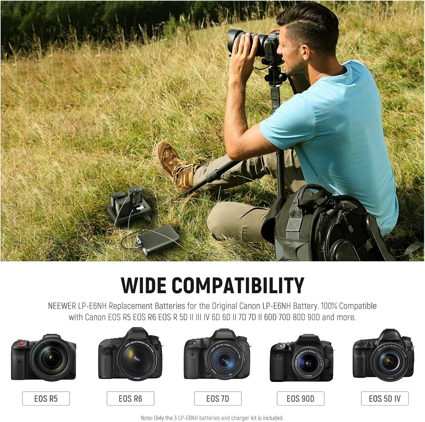 Neewer 10101015 LP-E6NH Battery Charger Kit