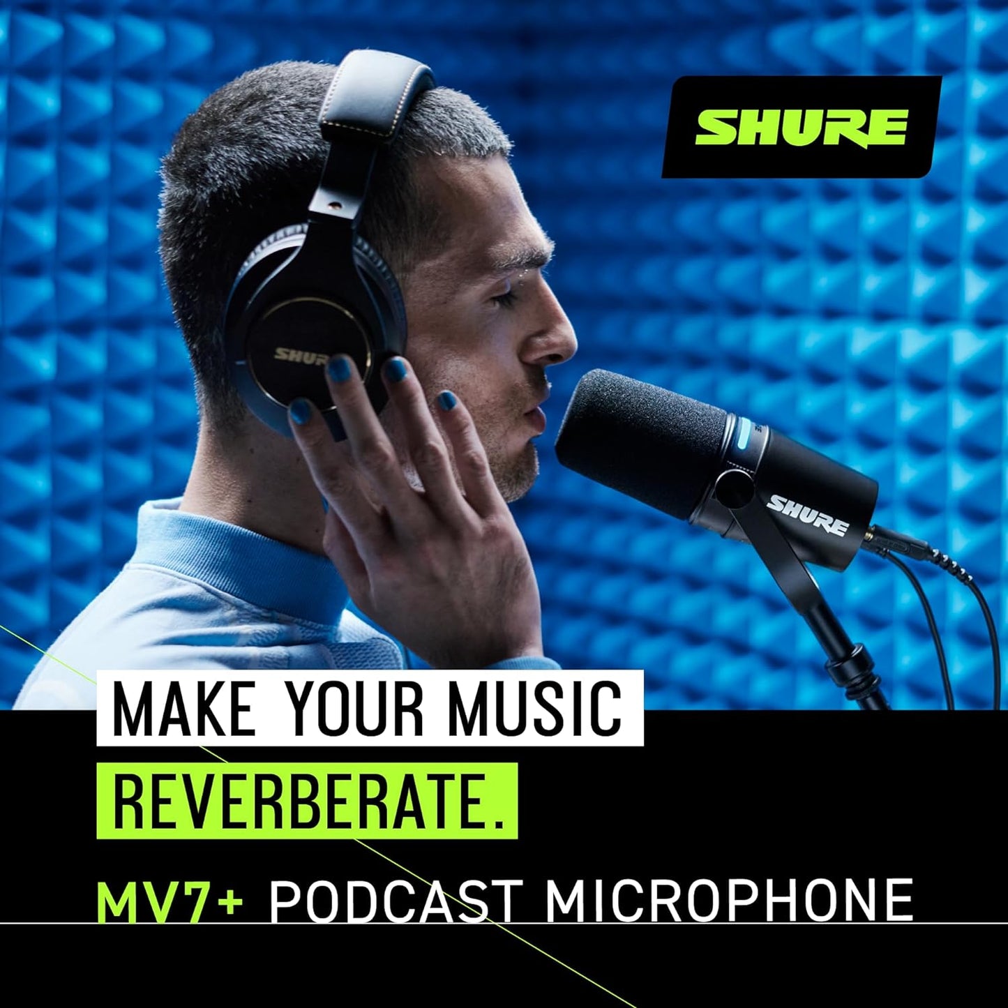 Shure MV7+-K USB/XLR Podcast Dynamic Microphone Black