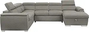 Lexicon 194840129455 Cataleya 4-Piece Sectional Sofa Brown — main product image