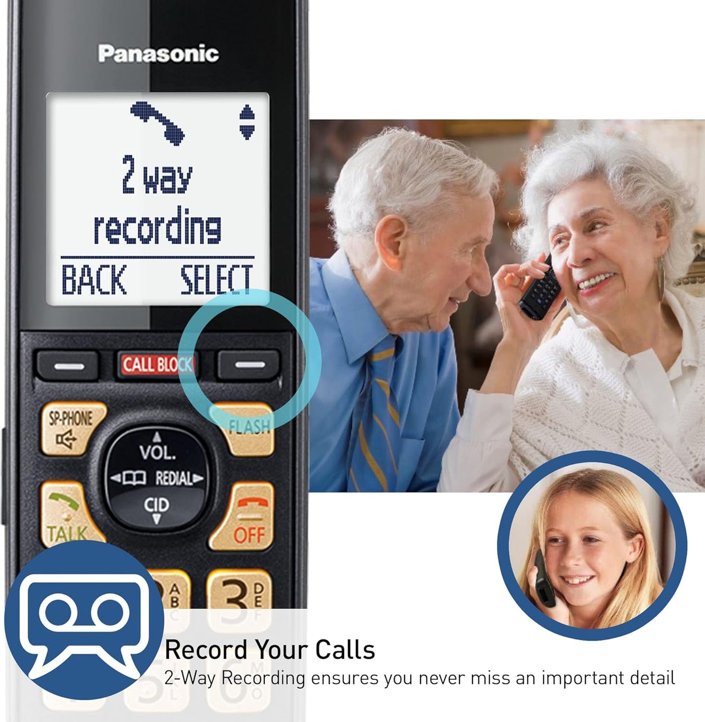 Panasonic KX-TGF944B Cordless Phone 4 Handsets