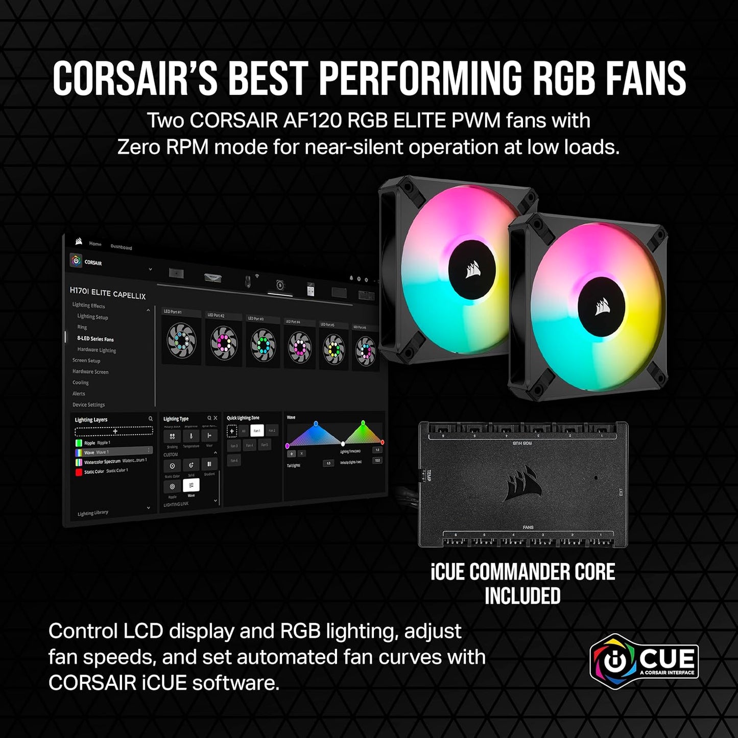 Corsair CW-9060074-WW iCUE H100i Elite LCD XT CPU Cooler