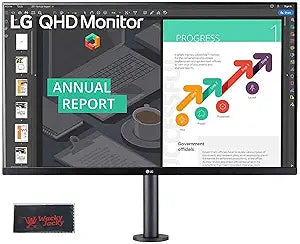LG 32QP880-B 32" QHD IPS Monitor USB-C Ergo Stand