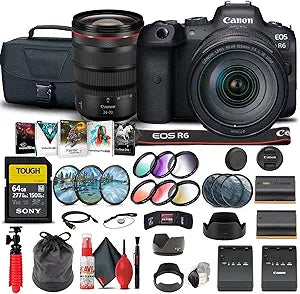 Canon 4082C012 EOS R6 Mirrorless Camera 24-105mm Lens