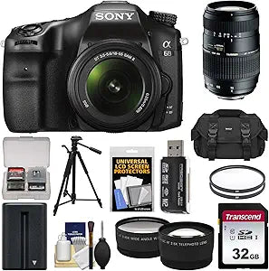 Sony Alpha A68 DSLR Camera Bundle with Lenses