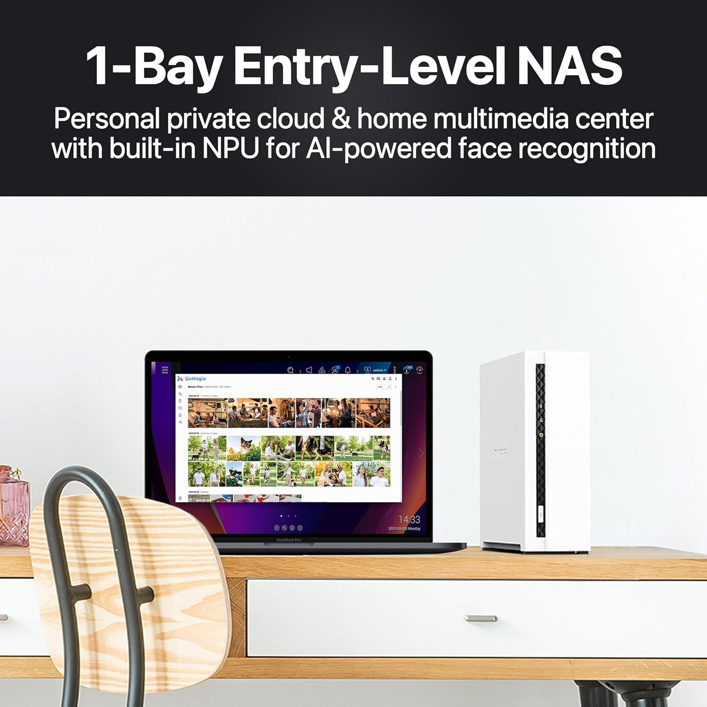QNAP TS-133-14ST-US 1 Bay NAS - 4TB Seagate IronWolf Bundle