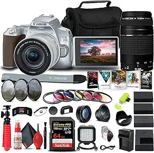 Canon 3461C001 EOS 250D DSLR Camera with 18-55mm & 75-300mm Lenses — main product image