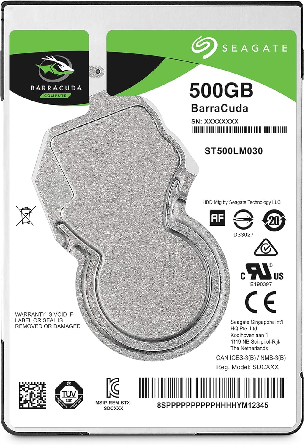 Seagate ST500LM030 BarraCuda 500GB HDD 2.5" Renewed