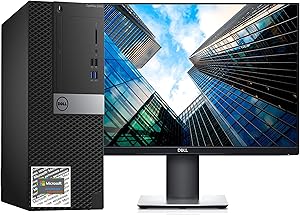 Dell Optiplex 3040 Desktop PC i5 8GB 512GB SSD + 24" LCD (Renewed)