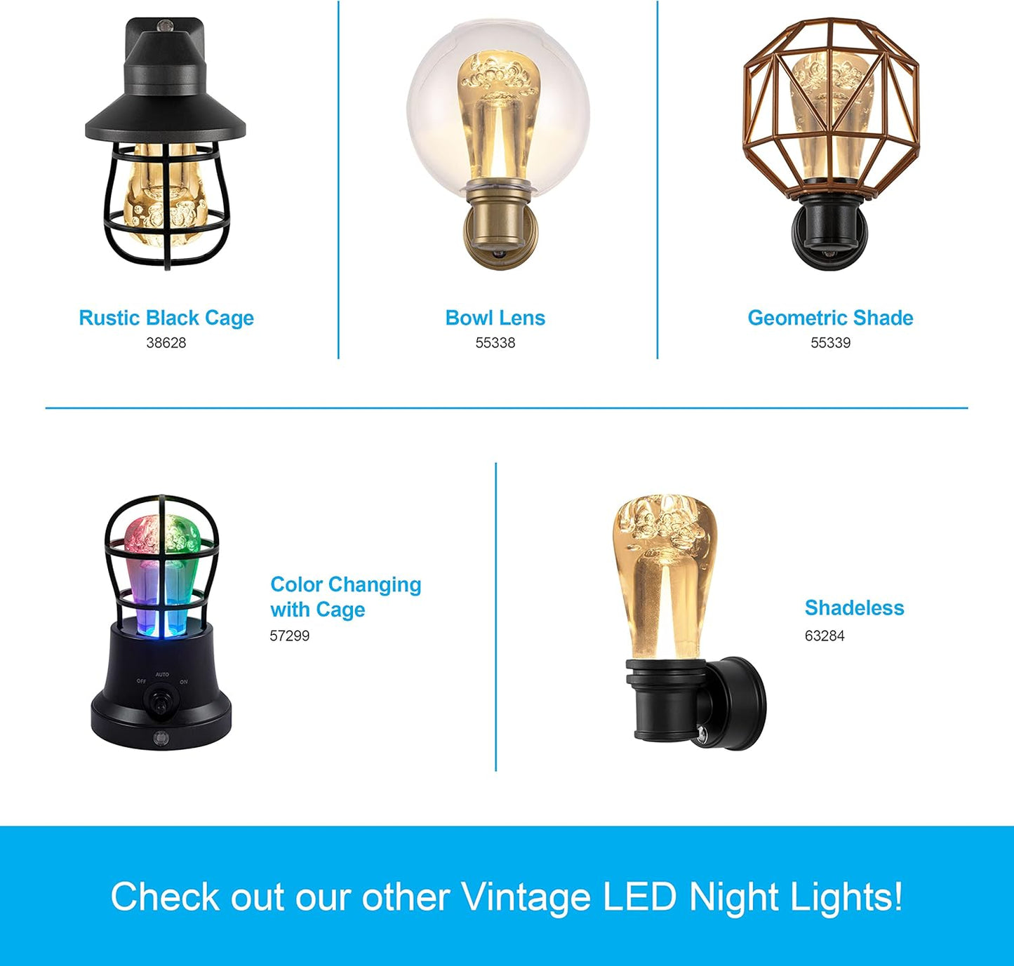 GE 38628 Vintage Edison LED Dusk-to-Dawn Night Light