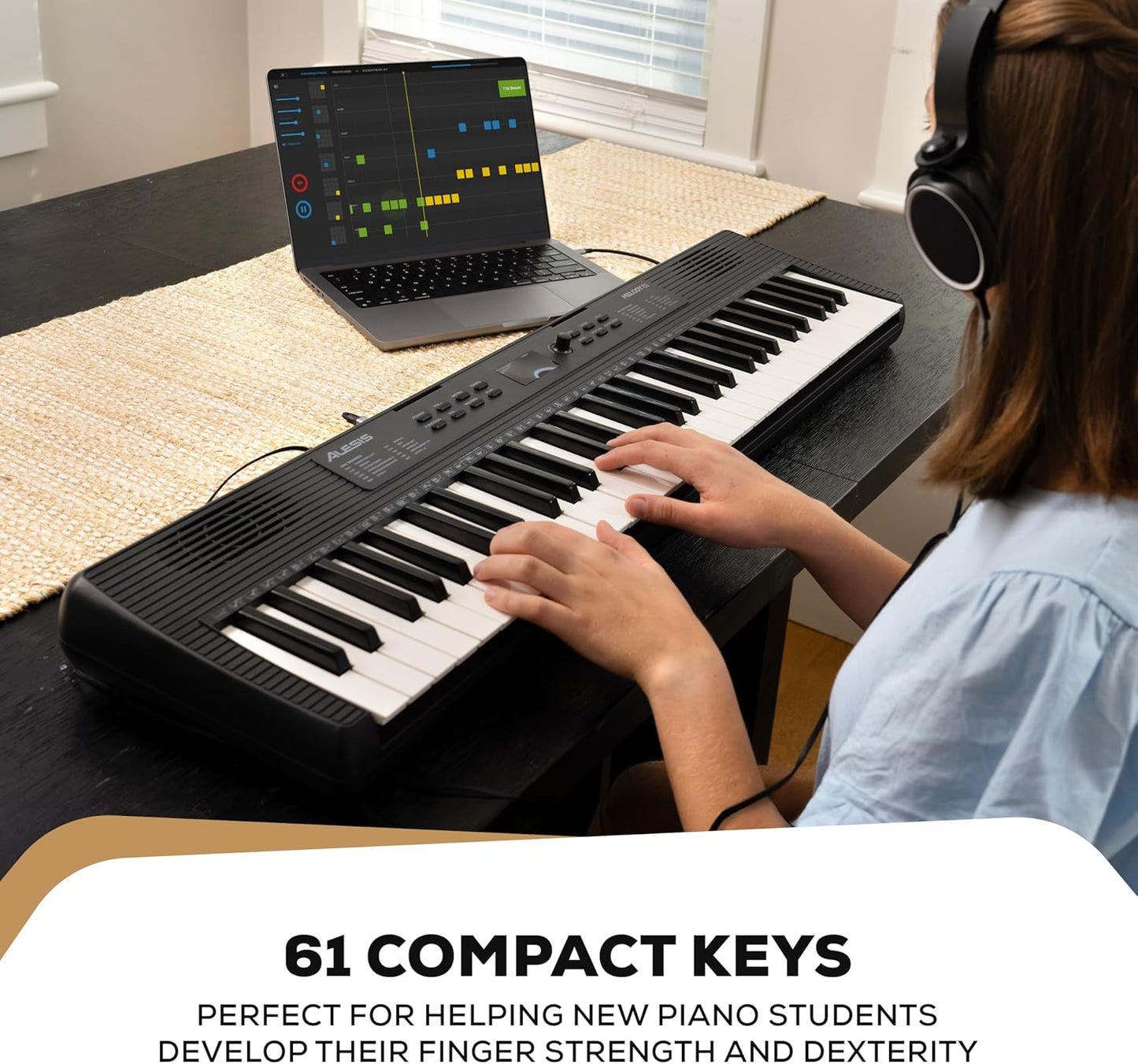 Alesis MELODY61 MK4 Beginner Keyboard Piano Bundle