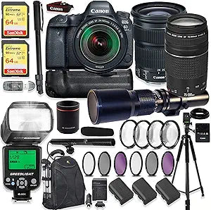 Canon 6DII DSLR Camera 24-105mm Lens Bundle