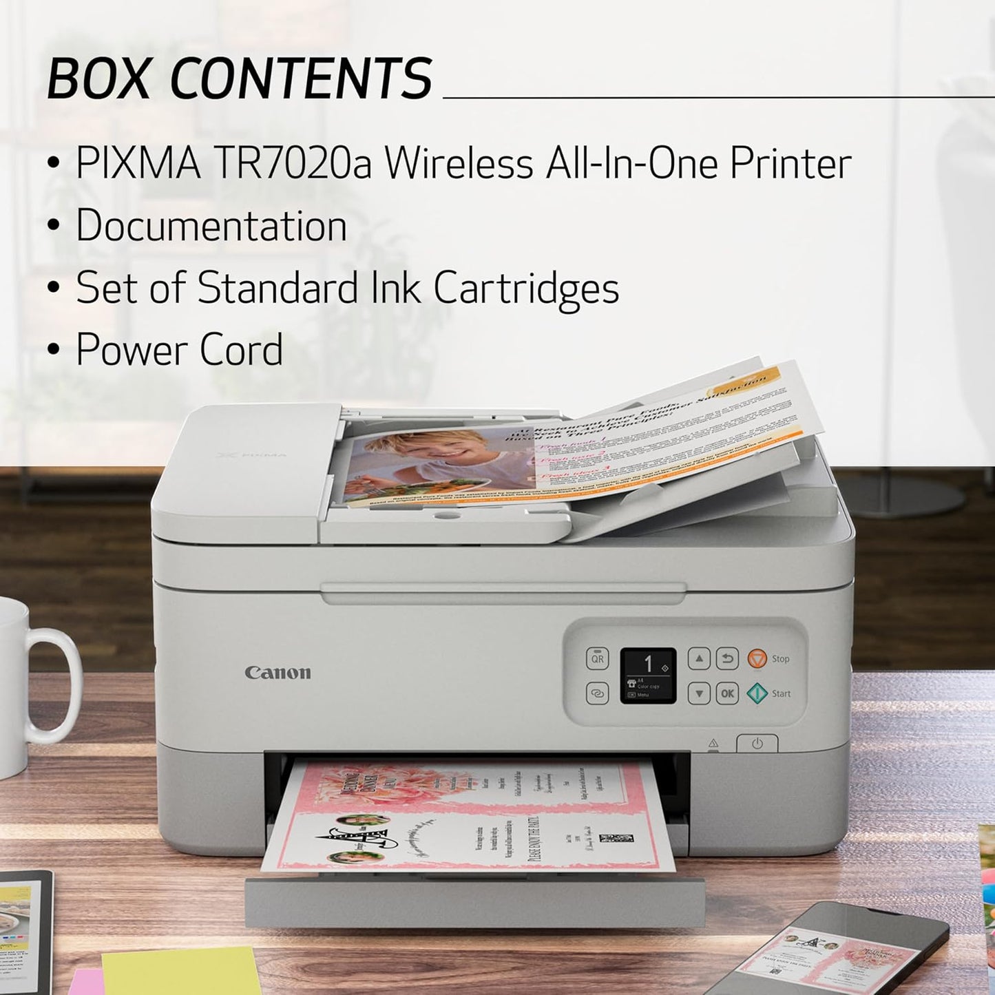 Canon 4460C072 PIXMA TR7020a Wireless All-in-One Printer
