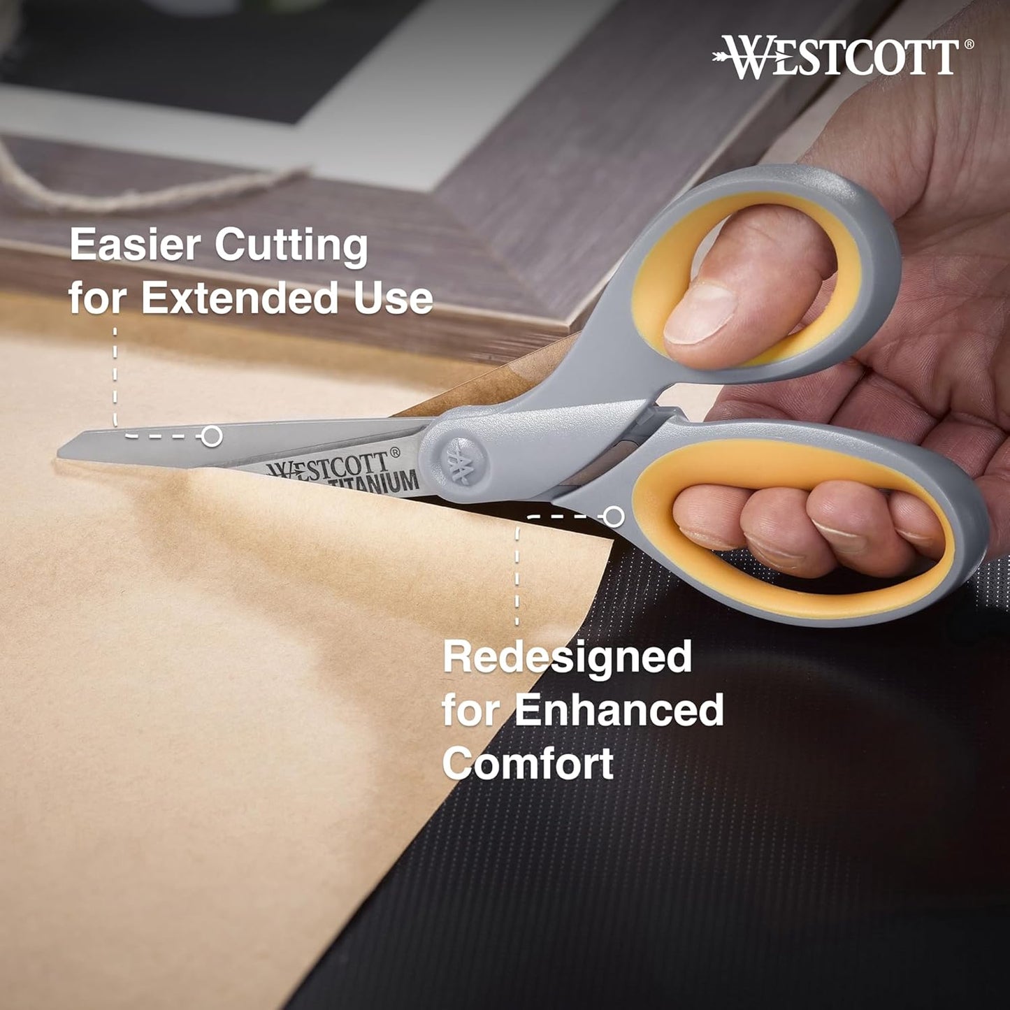 Westcott 17598 Titanium Bonded 8-Inch Scissors 4-Pack