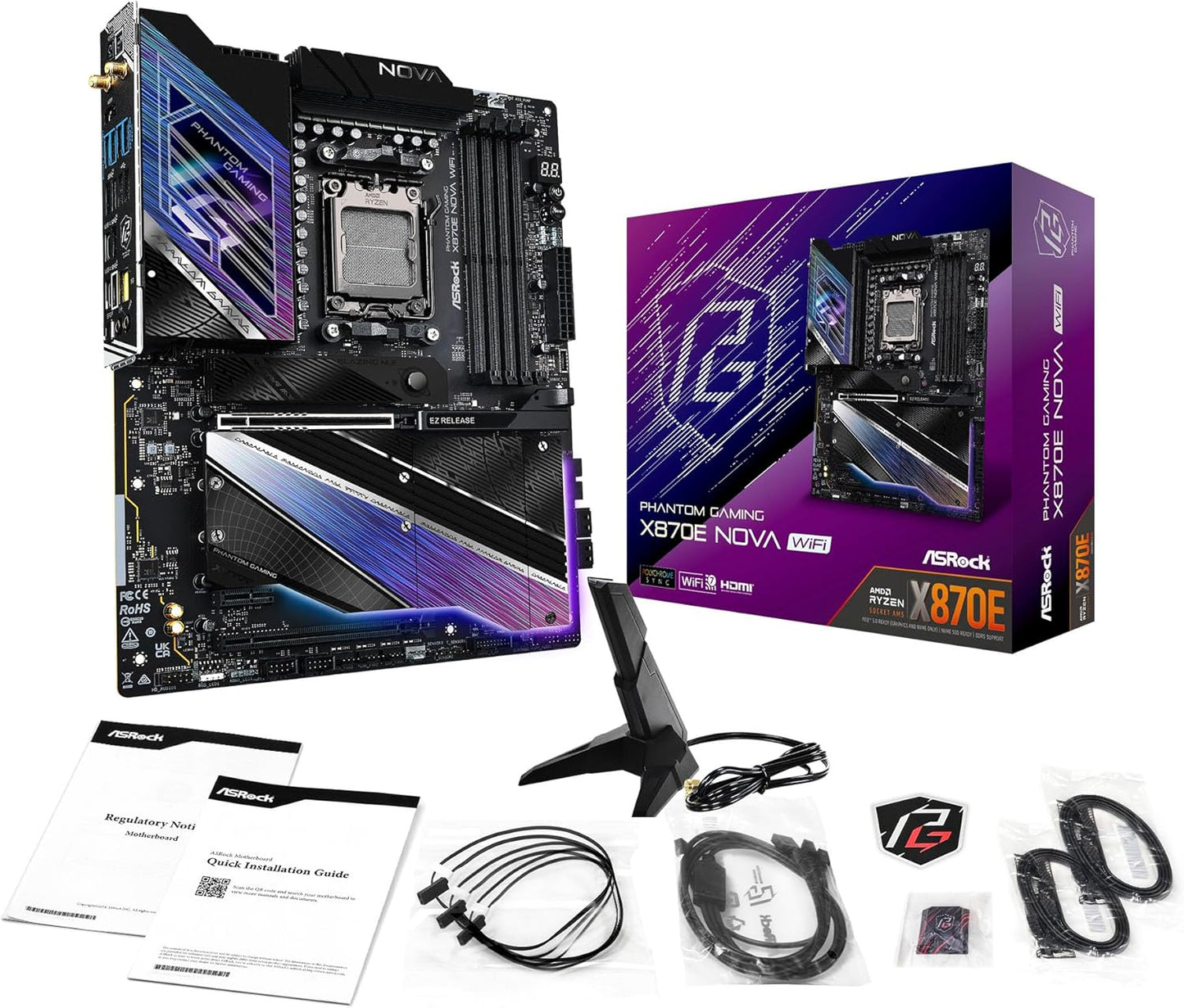 ASRock X870E NOVA WIFI AM5 Ryzen ATX Motherboard