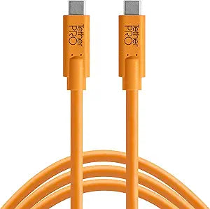Tether Tools CUC03-ORG TetherPro USB-C to USB-C Cable Orange 3ft
