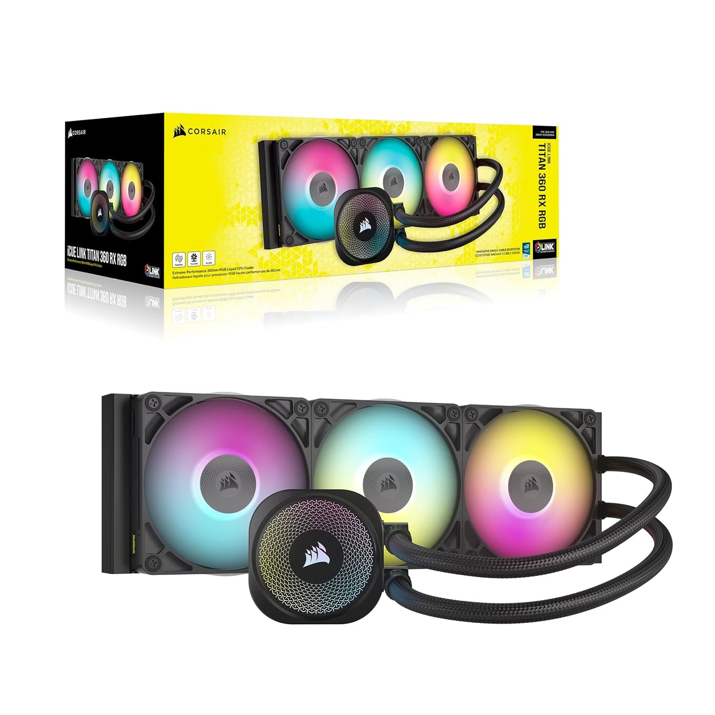 Corsair CW-9061018-WW iCUE Link Titan 360 RX RGB CPU Cooler