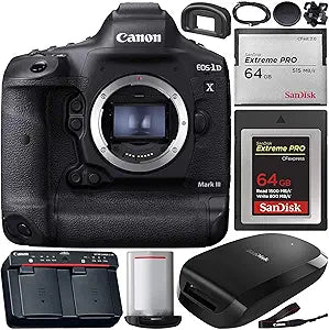 Canon EOS-1D X Mark III DSLR Camera with Accessories Bundle