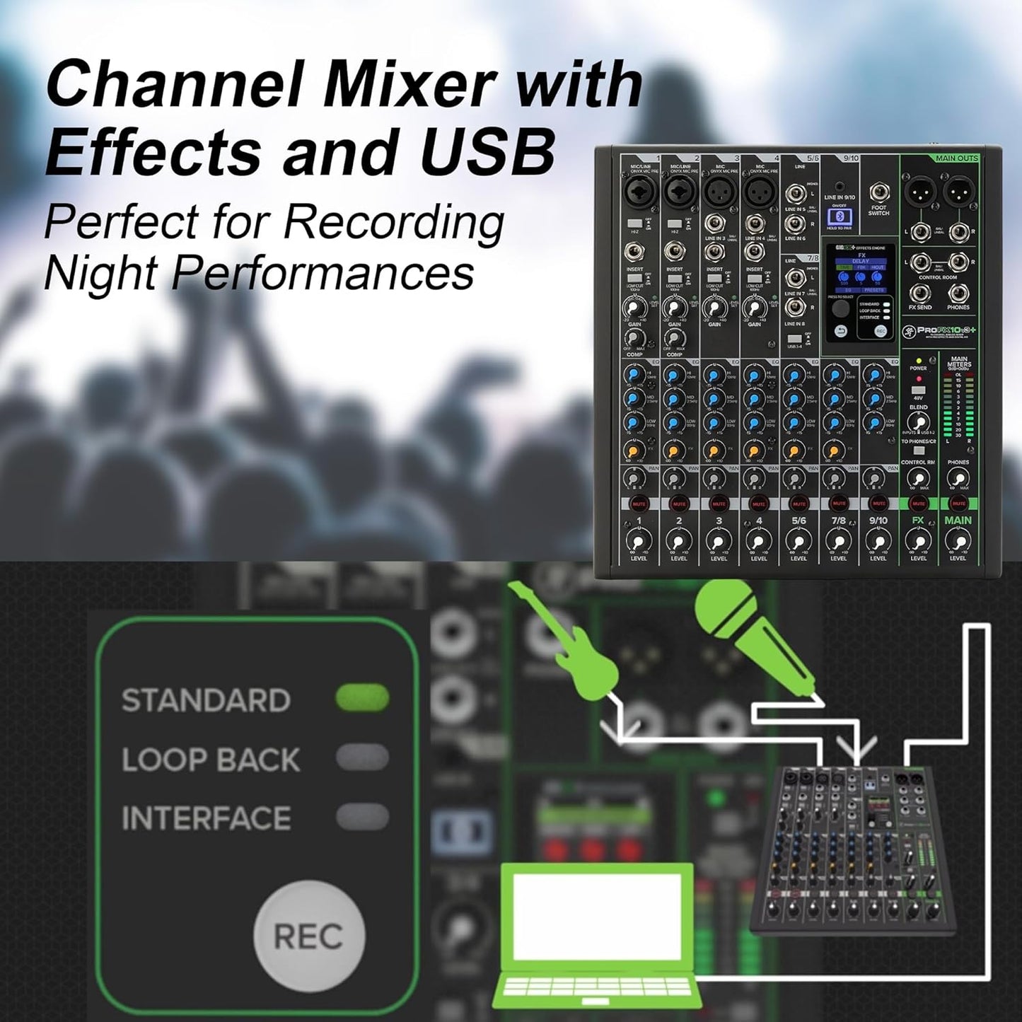 Mackie MK11-CB-6 ProFX10v3+ 10-Channel Mixer Bundle