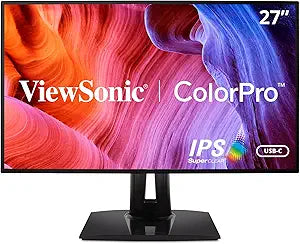 ViewSonic VP2768A-CR 27" ColorPro 1440p IPS Monitor USB-C Renewed