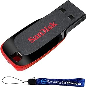 SanDisk Cruzer Blade 64GB USB 2.0 Flash Drive with Lanyard